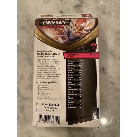 POKEMON Cinderace Cracked Ice Holo 36/202 Misprint Theme Deck ERROR RARE - Picture 2 of 4